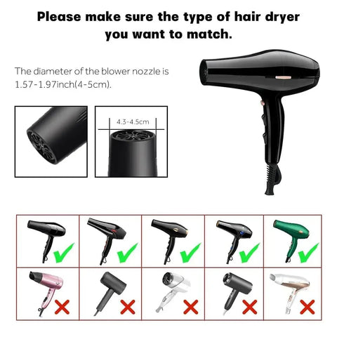 Silicone Hairdryer Diffuser Cover Adjustable Temperature Resistant Dispersing Drying Hair Dryer Universal Scalable Salon Tool ﻿