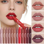 Matte lipstick for easy application, smudge-proof, daily moisturizing, lipstick, holiday gift, light makeup, lip pen, lipliner,