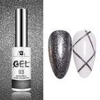 AWStorG 5ML Super Silver Metallic Gel Nail Polish Metal Effect Painting Gel Chromes Varnis Semi Permanent for Nail DIY