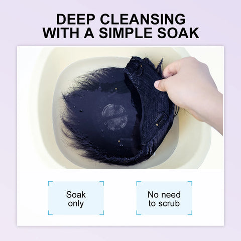 PURC 2-IN-1 Professional Sulfate-Free Wig Shampoo for Synthetic & Human Hair - Moisturizing Cleanser with Long-Lasting Fragrance