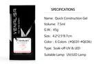 VENALISA 7.5ml Quick Construction Gel Semi Transparent Jelly Color Nail Gel Polish Strengthener Soak Off UV LED Nude Pink Gel