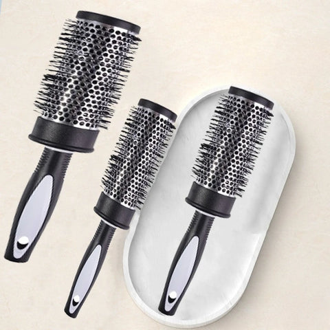 1Pc Curl Nylon Paddle Brush with Aluminum Barrel Rollers Quick Curls Styling Tool Anti Static Salon Results Home Hair Essential