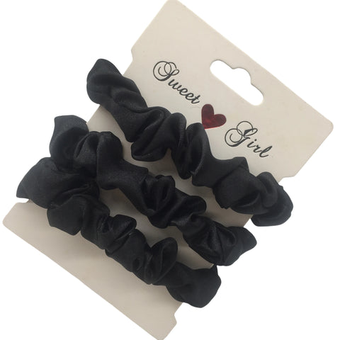 3/5/6Pcs Elegant Ponytail Holder Rubber Band Elastic Hairband Hair Accessories Silk Satin Scrunchies Women Solid Color Hair Rope