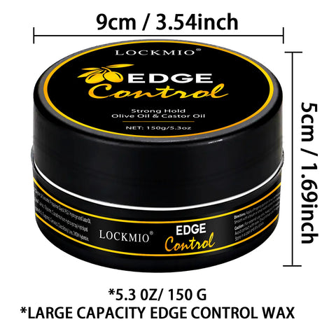 Natural Edge Control Wax With Olive Oil Moisturizing Finish Strong Hold Long-Lasting No Greasy For Wig Hair Styling Gel Cream