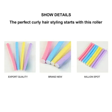 Flexible Hair Curling Rod Hair Curler Makers 10pcs Soft Foam Bendy Twist Curls Flexible Roller Styling Tools No Heat Hair Roller