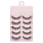 Natural Long Cosplay Makeup Cross Strip False Eyelashes Black Eye Lashes and Cat Eye Lashes 5pairs Mink Eyelashes Faux Cilios