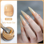 Arte Clavo Transparent Nude Pink Color Jelly Gel Nail Polish Semi Permanent 15ml Top Coat Soak Off UVLED Varnish Nail Art Design