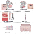Flower Knows Swan Ballet Collection 6 Color Palette Embossed Blush Shine Lipstick Fairy Tale Ballet Makeup Gift Set
