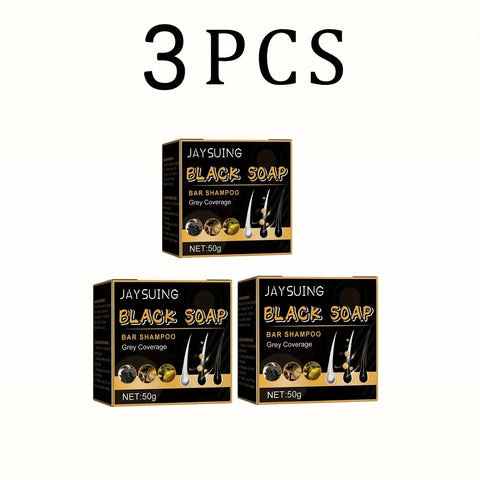 Hair Shampoo Soap Polygonum Multiflorum Black Soap White Hair Repair Soap Hair Care Set Nourishing Anti Dandruff Hair Dye Soap