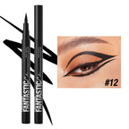 Matte Dark Purple Red Eye Liner Makeup White Liquid Eyeliner Quick-Drying Waterproof Eyeliner Pencil Long-Lasting 12 Color Eyes