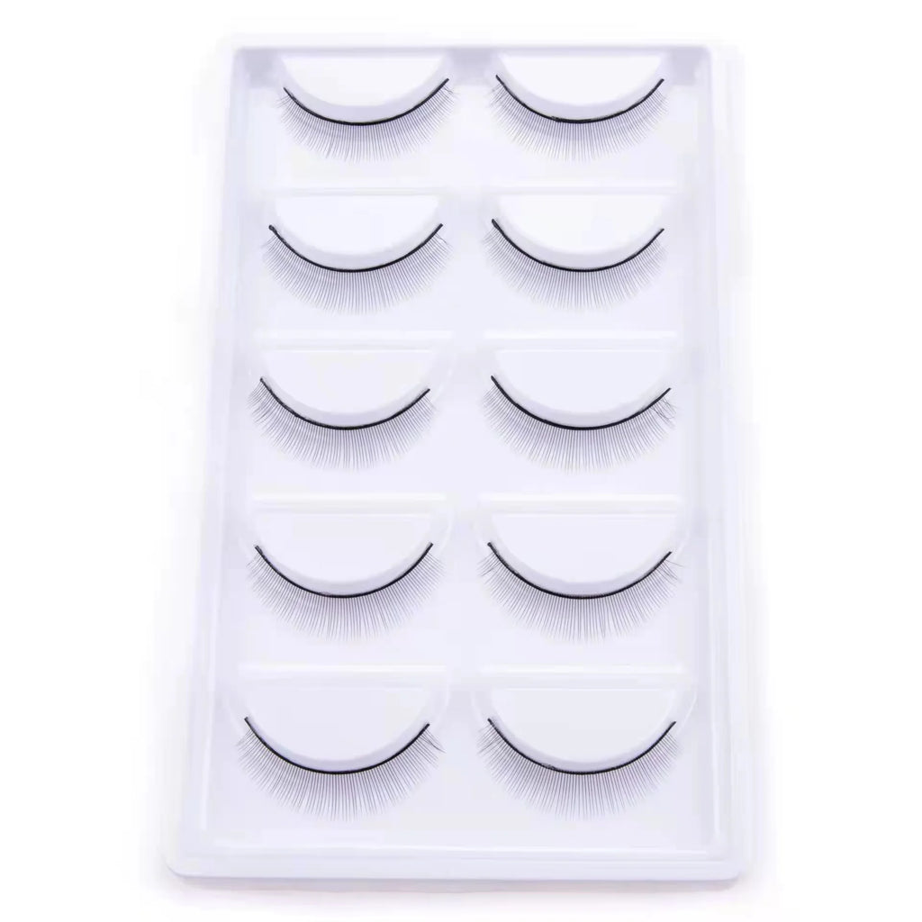 Natural Long Cosplay Makeup Cross Strip False Eyelashes Black Eye Lashes and Cat Eye Lashes 5pairs Mink Eyelashes Faux Cilios