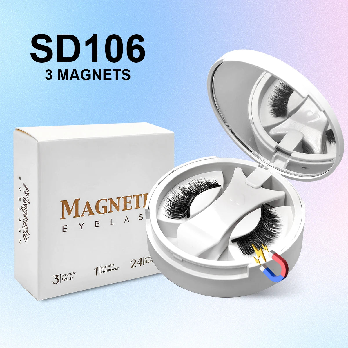 Yiernuo Magnetic false eyelashes integrated box new glue-free false eyelashes kit