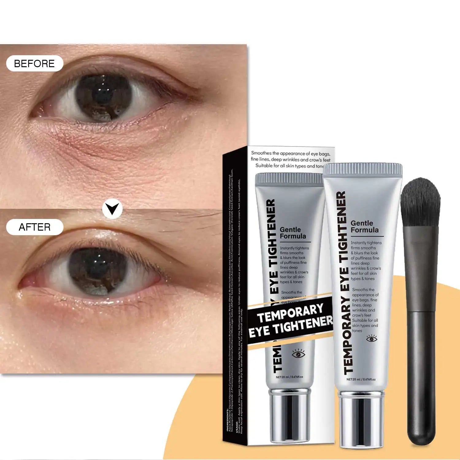 Fast-Acting Eye Tightening Cream Primer Eye Firming Cream Smooth Fine Line Facial Makeup Primer for Women Eye Care 20ML