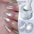 1-8pcs TC Flow Light White Cat Eye Gel Nail Polish Ultra Shine Soak Off UV Gel Mirror Glass Cat Magnet Gel Varnish Nail Supplies