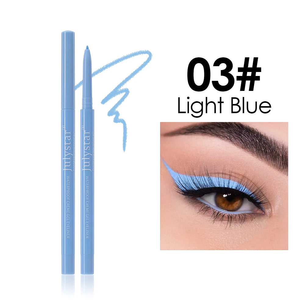 1PC White Matte Eyeliner Gel Pen Long Lasting Waterproof Eye Liner Pencil Quick-drying Non-smudge Eye Makeup for Women Cosmetics