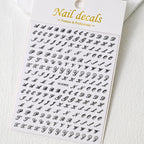 1Pc 3D Roman Letter Nail Stickers Gold/Silver/Black/Laser Alphabet Self Adhesive Decal Y2K English Words/Number Manicure Sliders