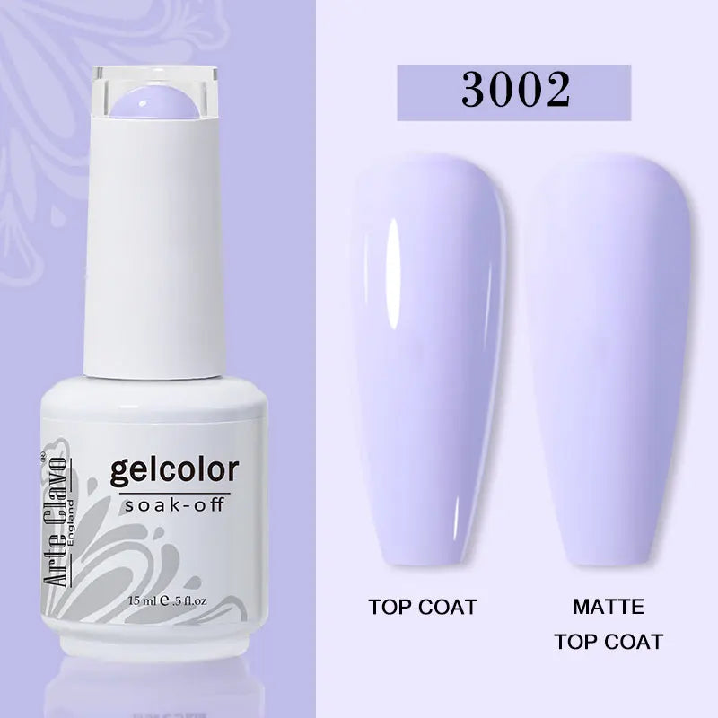 Arte Clavo Transparent Nude Pink Color Jelly Gel Nail Polish Semi Permanent 15ml Top Coat Soak Off UVLED Varnish Nail Art Design