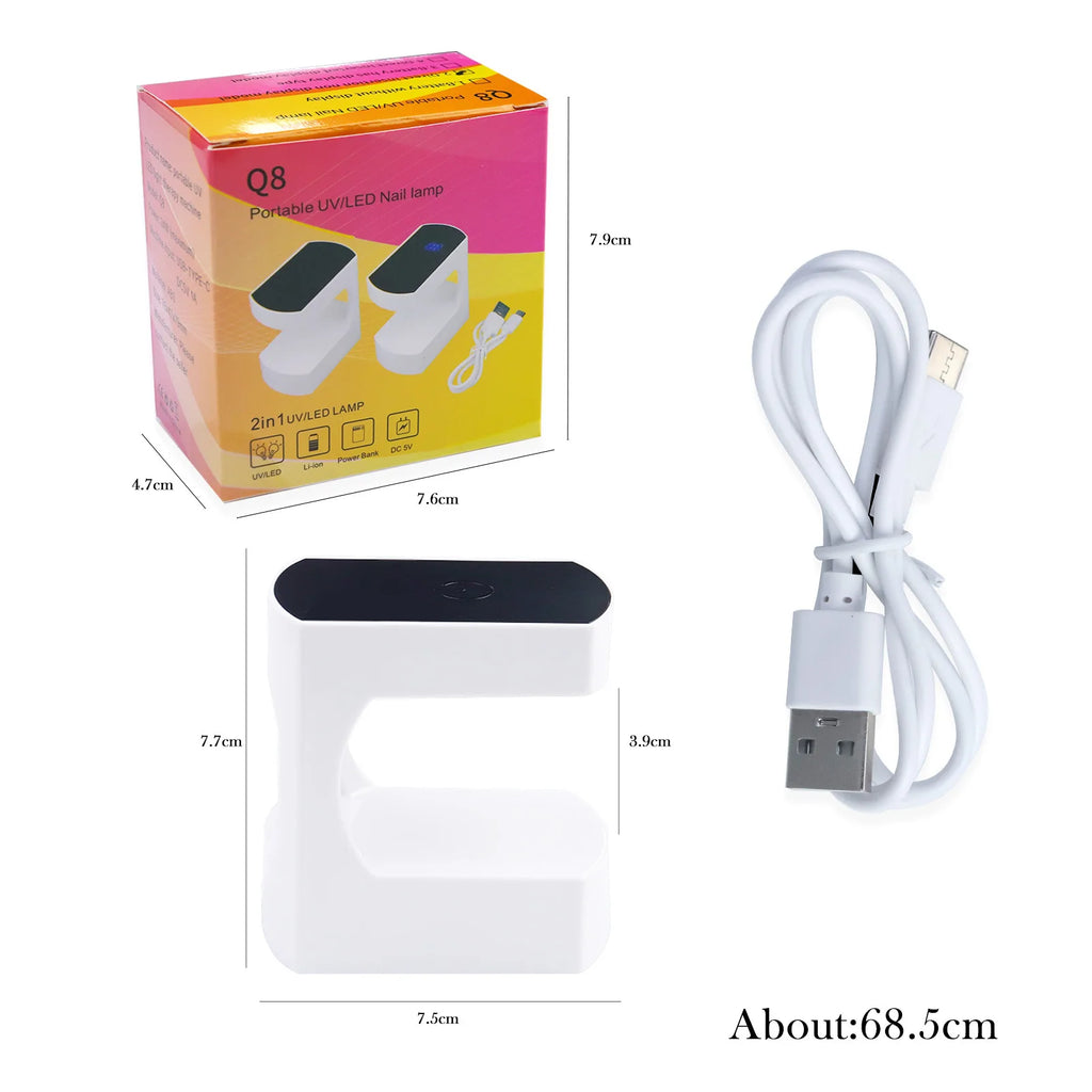 Mini USB Nail Lamp LED&UV Manicure Machine for Curing Gel Polish Portable Fast Drying Nail Dryer With Smart Sensor Nail Art Tool