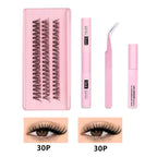 SEEUI Lash Clusters Kit Natural Look Large Capacity Lash Extension Kit with Lash Bond And Seal Eyelash Tweezers