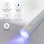 Convenient Handheld Nail Dryer Lamp UV/LED Nail Curing All Gel Polish Nail Art Tool USB Rechargeabl Quick Dry Nail Lamp