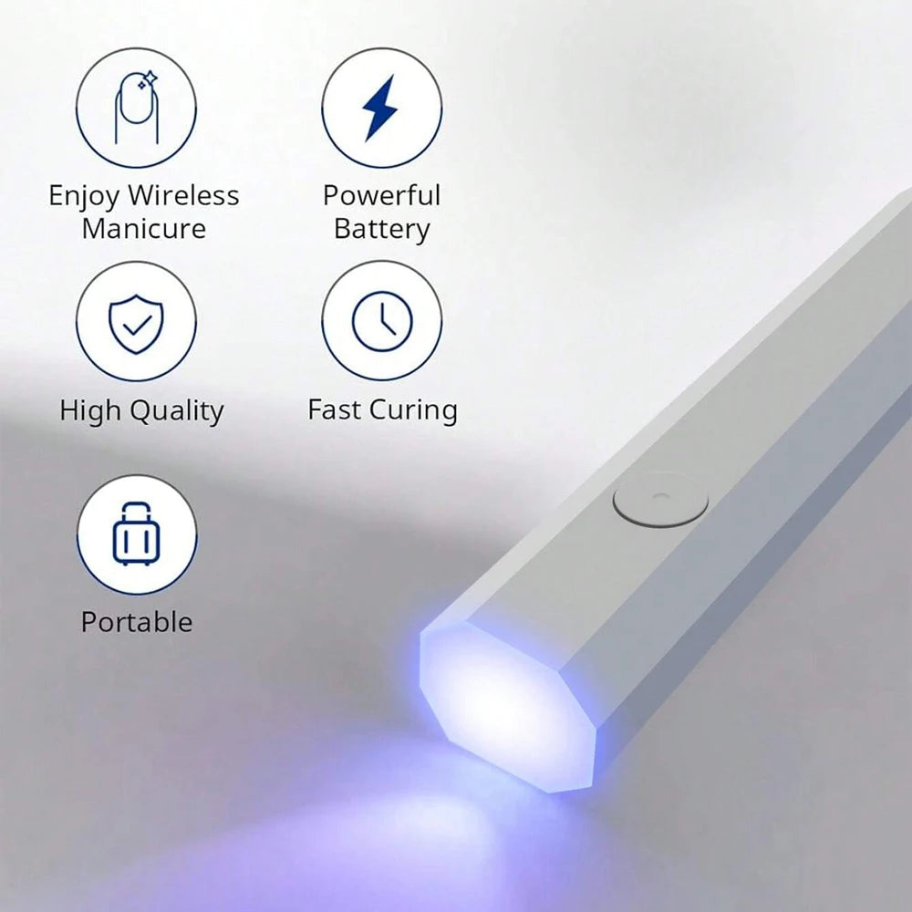 Convenient Handheld Nail Dryer Lamp UV/LED Nail Curing All Gel Polish Nail Art Tool USB Rechargeabl Quick Dry Nail Lamp