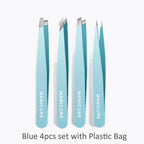 Eyebrow Tweezer Colorful Hair Beauty Fine Hairs Puller Stainless Steel Slanted Eye Brow Clips Removal Makeup Tools