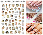 Nail Art Sticker Angel Flower Pattern Stickers Cupid Self-Adhesive Nail Decals Stickers Decoration Press on Nails Accessories