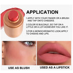 Multifunctional Cream Blush Stick Silky Lip Cheek Blusher Natural Blend Long Lasting Waterproof Portable Makeup Compact Trendy