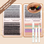 SEEUI Lash Clusters Kit Natural Look Large Capacity Lash Extension Kit with Lash Bond And Seal Eyelash Tweezers