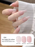 10ML 1-24PCS Milk White Jelly Gel Nail Polish Nail Art 2025 New Popular Nail Supplies UV LED Light Nails Autumn Nails