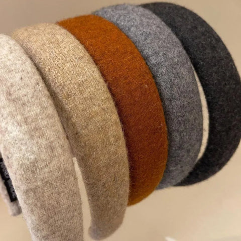 Wool Knitting Headband Hairbands Women Girls Sponge Padded Simple Hair Hoop Band Bezel Hair Accessories Autumn Winter Fashion