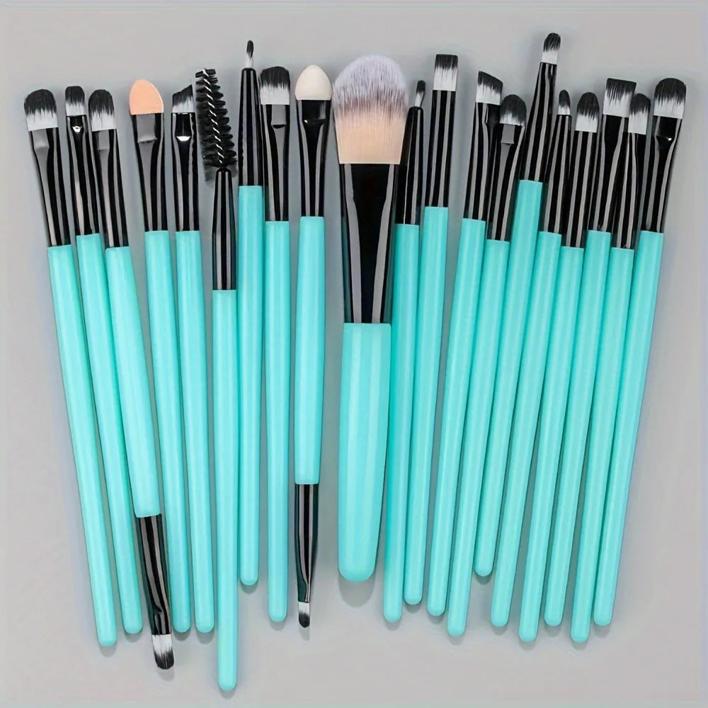 20-Piece Luxury Makeup Brush Collection - Premium Vegan Brush Set for Flawless Foundation, Contouring, Eyeshadow, and More, with