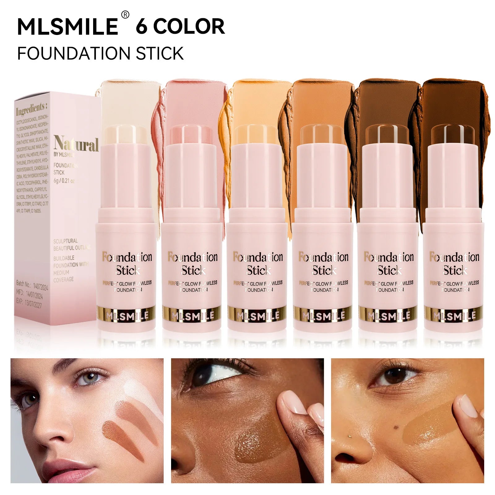 Concealer Foundation Make-up Stick Oil Control Natural Isolation Bb Cream Moisturizing Long-term Liquid Foundation Cosmetics