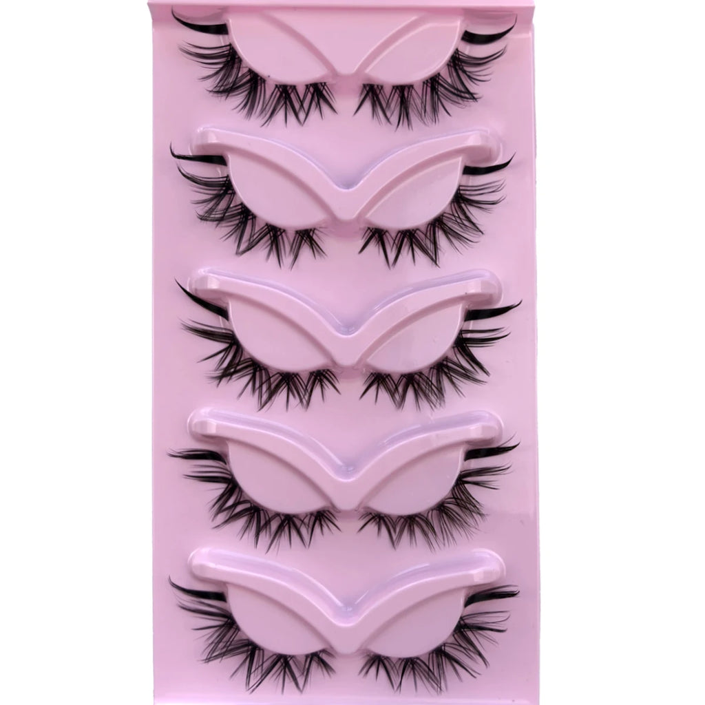 Natural Eyelashes Fake Eyelashes, Transparent Stem, Invisible Fake Mink Eyelashes, Thin Stripes, Cat Eyes, Thin Straps, Soft