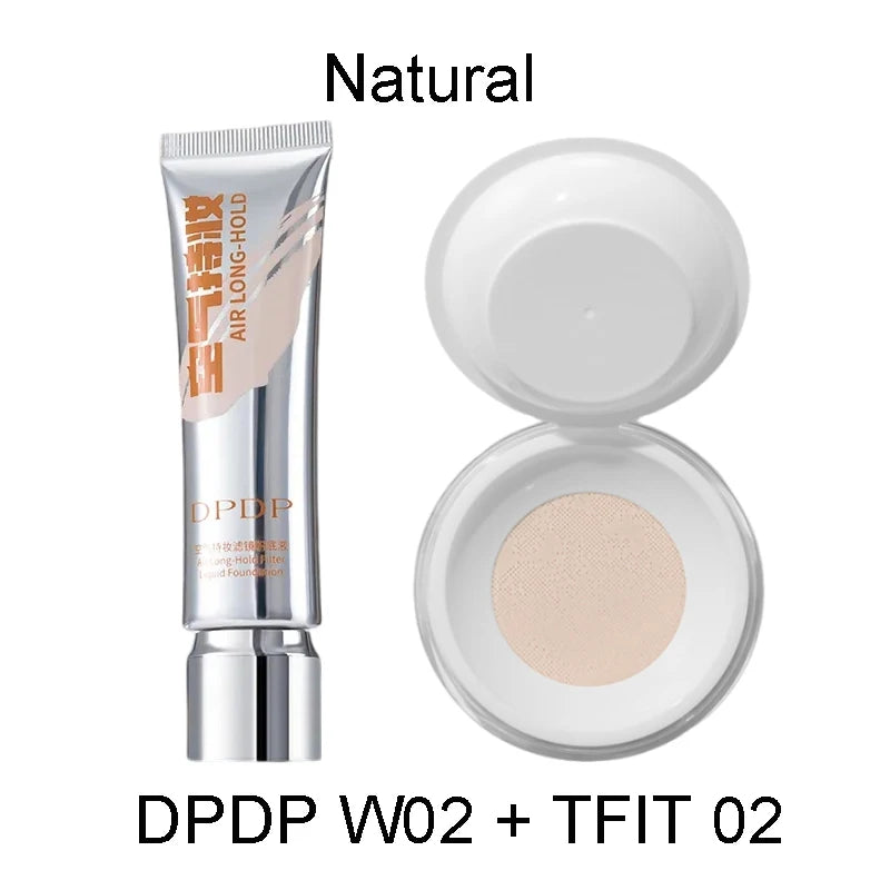 DPDP Foundation and TFIT Powder Set Yed Primer Natural Concealer Perfect for All Skin Base Makeup Korea Cosmetics Kit