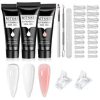 Mtssii 17PCS/Set 20ml Nail Extension Gel Set Builder UV Gel for Nails With 6W UV LED Lamp Nail Extension Tools Kit For Beginner
