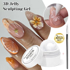 NICOLE DIARY White Non Stick Hand Extension Gel Nail Polish For 3D Shaping Carving Flower DIY Nail Art Extension Acrylic