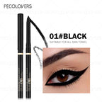 Long-Lasting Gel Black Eyeliner Pencil - Waterproof Matte Eye Makeup Tool with Quick-Drying