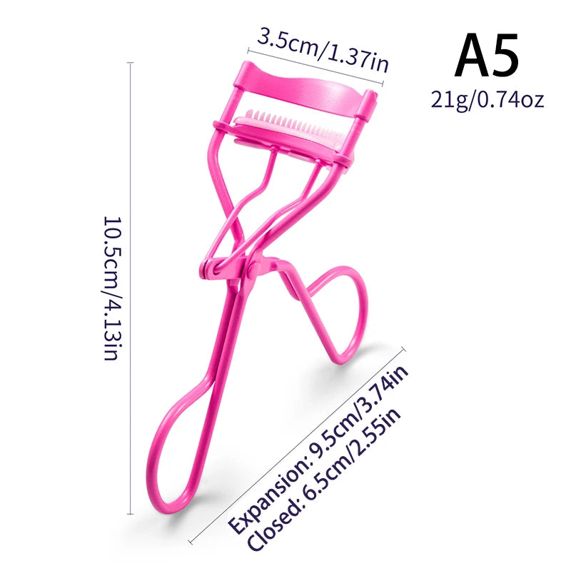 Professional Stainless Steel Eyelash Curler with Comb Tweezers Natural Curling Eyelash Clip Cosmetics Eye Makeup Beauty Tools