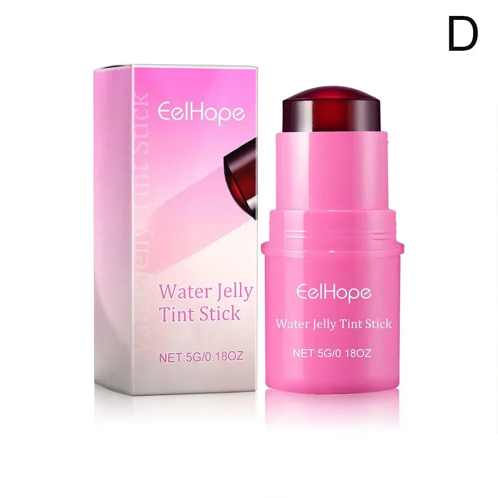 Cooling Water Jelly Tint Stick 3 In 1 Cheek Lip Tinted Matte Stick Blush Cheek Moistured Contour Makeup Lip Eyes Cream Brig R4W4
