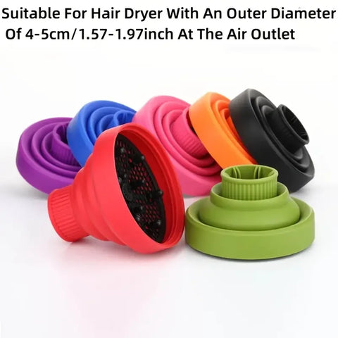 Silicone  Salon Tool Black Pink Universal Hairdryer Diffuser Cover Adjustable Temperature Resistant Dispersing Drying Hair Dryer