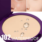 5 Colors Matte Full Coverage Pressed Powder Foundation 24H Fresh Wear Matte Weightless Finishing Powder Cosmetic Face Makeup