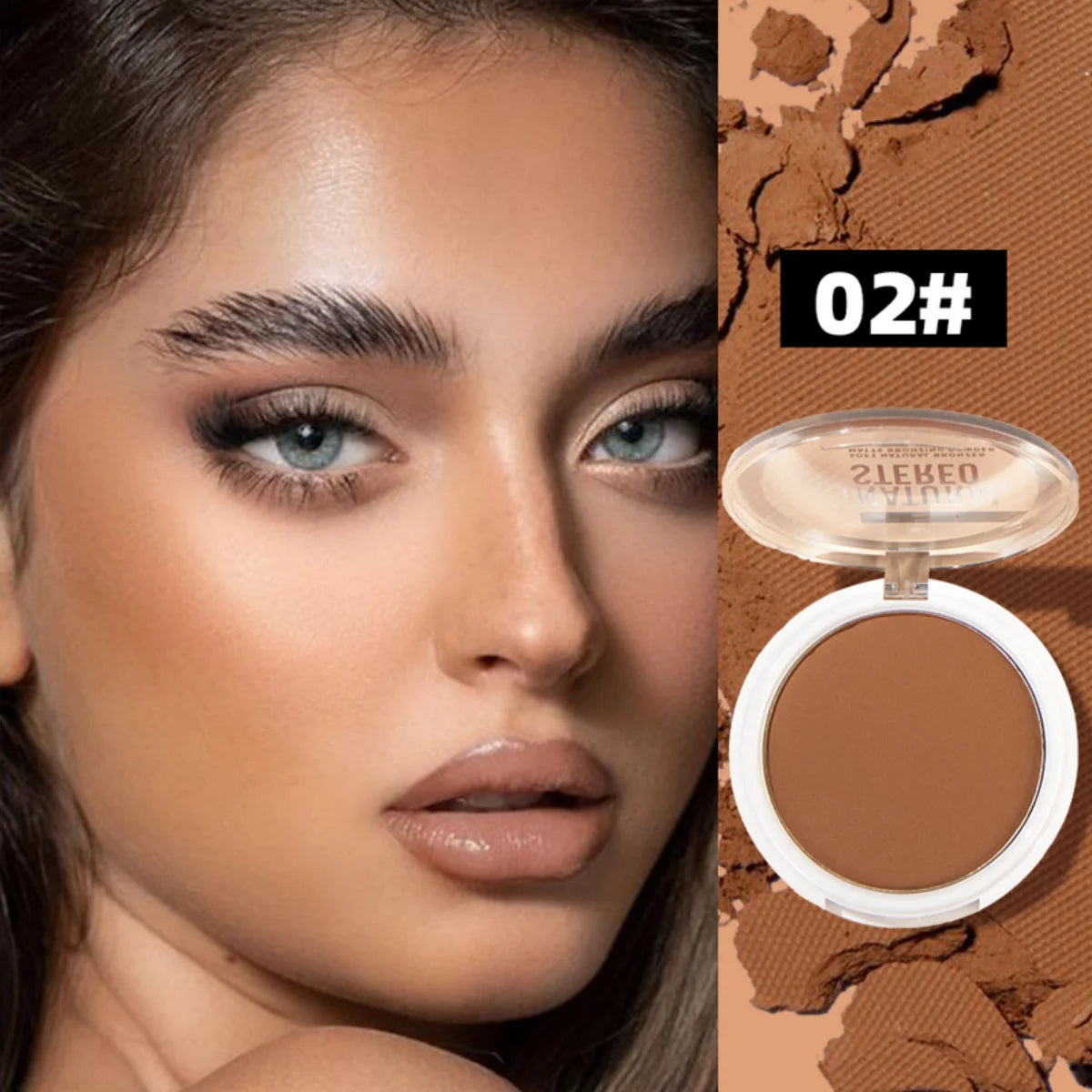 Contour Palette with Mirror Shadow Powder Bronzer Three-Dimensional Nose Shadow Repair Powder Facial Concealer Cosmetics Makeup