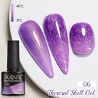 PUETNE 7.5ML Amber Moonlight Cat Magnetic Gel Nail Polish Winter Nails Jelly Glass Cat Eye Soak Off UV Semi-Permanent Varnish