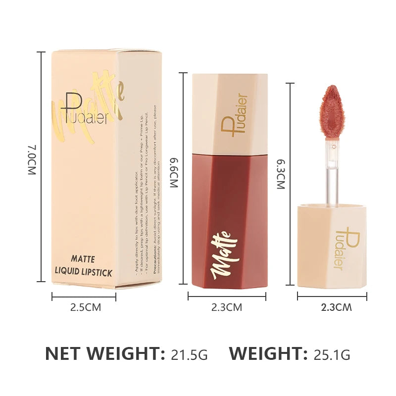 1pcs Waterproof Matte Velvet Lip Tint: Long-Lasting Nude Lip Glaze for a Sexy and Smooth Finish, Valentine's Day Gift