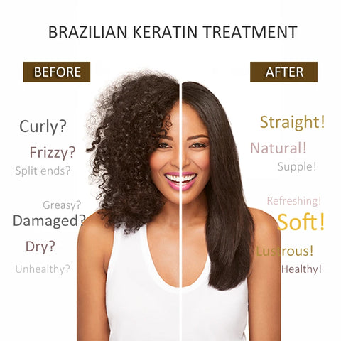 PURC Brazilian Keratin Hair Treatment Formalin Curly Hair Straightening Smoothing Product 0% 5% 8% 12% 300ml