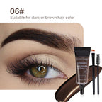 Natural 6 Colors Liquid Dyeing Eyebrow Cream Set Waterproof Durable Brown Tint Eyebrow Henna Mascara Eyebrows Paint Makeup