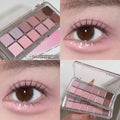 12-Color Low Saturation Eyeshadow Palette All Matte Tea Apricot Eye Makeup Palette Daily Earth Makeup Long Lasting Eye Shadows