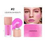 6 Colour Matte Liquid Blush Easy to apply long lasting waterproof blush sponge brush head Eyes lips Makeup Blush Cosmetics