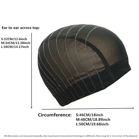 Mesh Wig Caps For Sewing Machine Training 4x4 Lace Closure Wig Caps Spandex Dome Guideline Wig Caps for Making Wigs